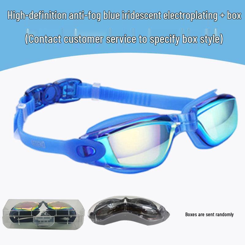 High-Definition Waterproof Anti-Fog Prescription Swimming Goggles for Adults
