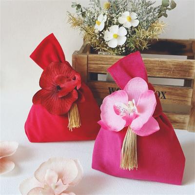 Wedding Tote Bag Wedding Candy Bag Velvet Cloth Wristlet Bag Accompaniment Handbag Outdoor Dating Vacation Wedding Women'S Bag