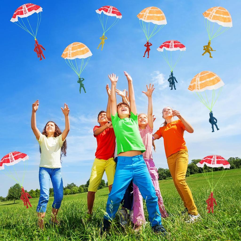 Mini Ordu Paraşütü Elle Atılan Askerler Paraşütü Çocuk Doğum Günü Partisi Hediyeleri İyi Çanta için Açık Hava Uçan Oyuncaklar