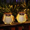 Owl Pattern Solar Light Light Design Garden Decor Outdoor Waterproof Metal Hanging Energy Saving Lantern for Outside Patio Yard Lawn Porch Lighting