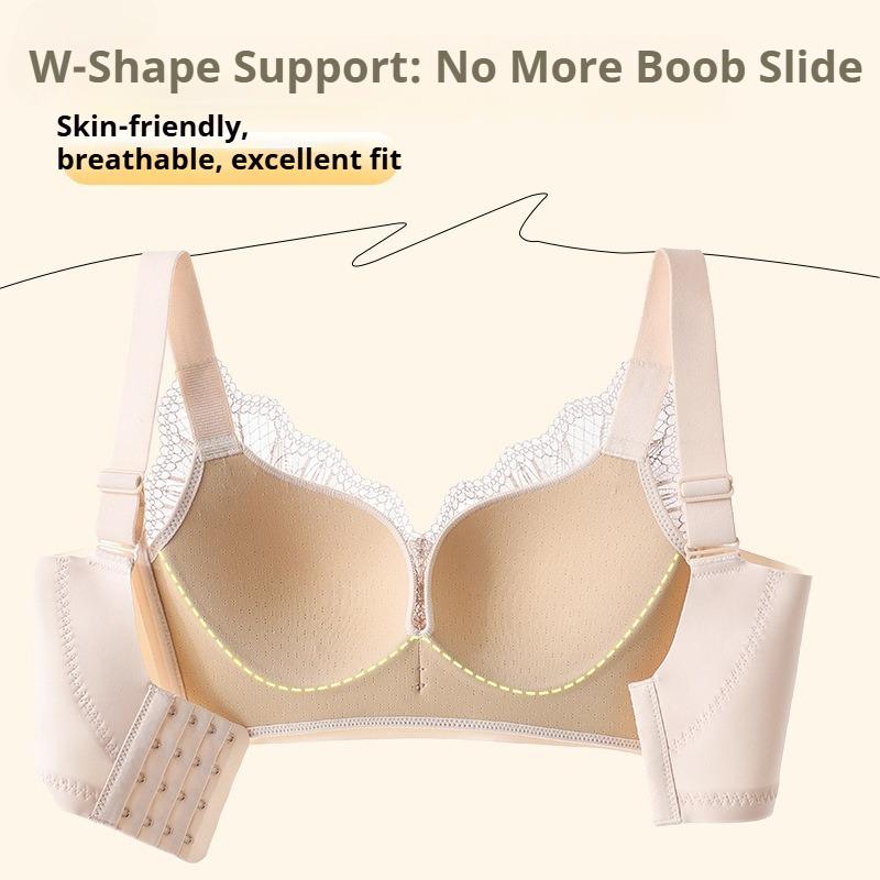 Sexy Spitzen-BH, der große Brüste kleiner erscheinen lässt, sie anhebt und ein Hängen verhindert, und Halt bietet