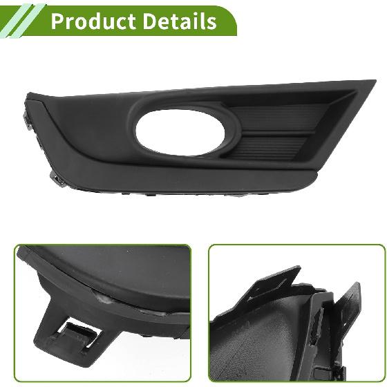 No.71106TLYH11 Fog Light Grill for Honda CRV 2016-2019 Black Front Right Front Lower Bumper Fog Light Cover Inserts ABS 1 Pc