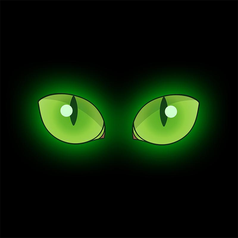 Creative Glow-In-The-Dark Eyes Waterproof Stickers Glowing Toilet Stickers Decals Perfect For Home Bathroom Wall Decoration
