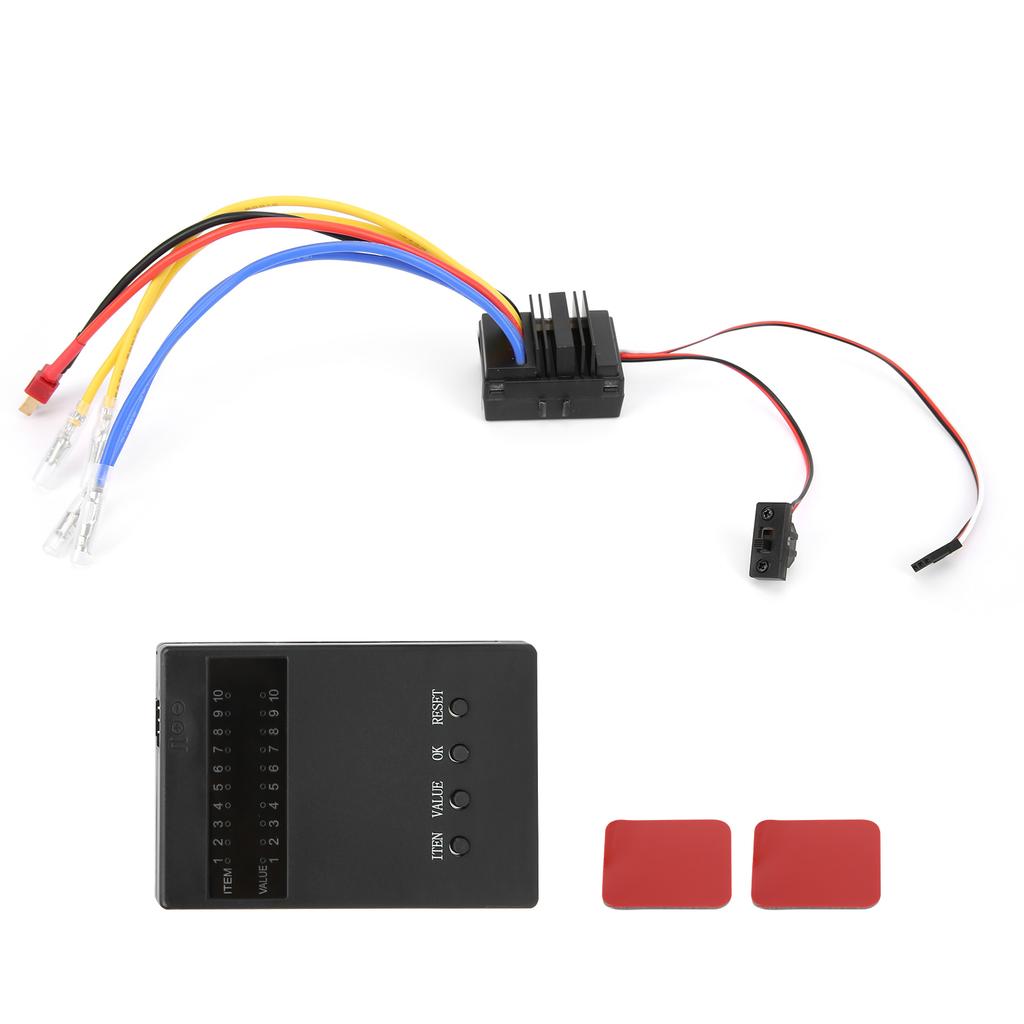 RC 80A Brushed Waterproof ESC Speed Controller with Program Card Set for 1 8 1 10 RC Cars