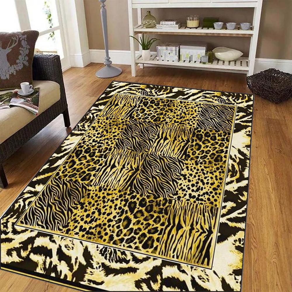 

Ковер с леопардовым принтом для украшения гостиной Современные абстрактные ковры большой площади для дома и офиса Декор Мягкий коврик для пола в спальню или лаунж 40x60cm