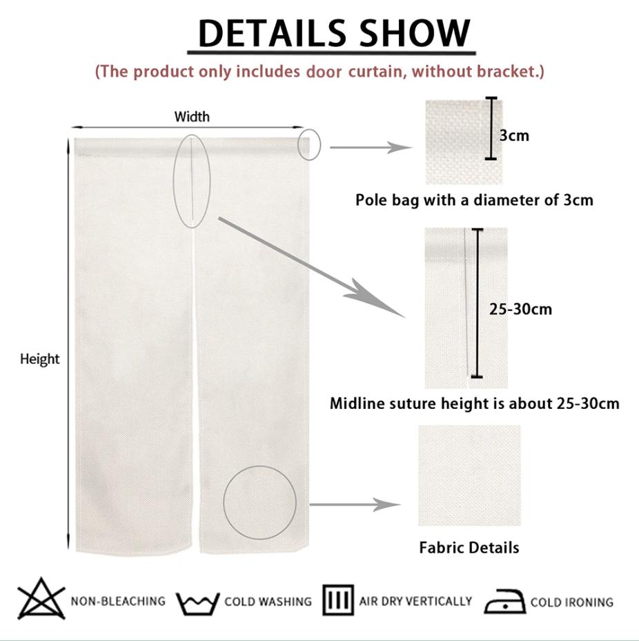 Secluded Forest landscape Door Curtain Linen Curtain Bedroom Living Room Home Decor Doorway for Kitchen Entrance Half Curtain