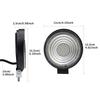 X-STYLE 84W LED Work Light, 12V/24V, Wide Angle, Round, Set of 2 (White), for Cars, Construction, and Agricultural Machinery