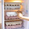 Snap-Lock Stackable Egg Storage Box with Divider for Kitchen Refrigerator