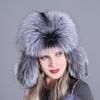 Women Winter Warm Beanie Earmuffs Cap Rolled Edge Fox Hair Warm Ladies Winter Female Thickened Fur Lady Adult Hat