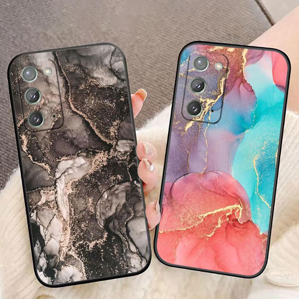 Watercolor Painting Marble Phone Case For Samsung NOTE 20 10 M23 M53 A80 A70 A50 A30 A24 A13 A12 A07 A06 A05S A04 A03S A03 Cover