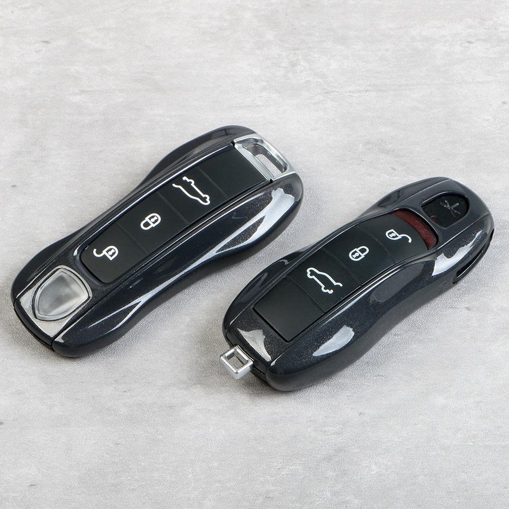 Porsche Agate Grey Key Shell for Cayenne, Macan, 911, Panamera, 718/Taycan
