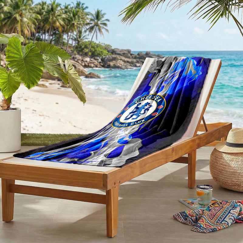 Chelsea Fc Fashion Beach Towel: Ideal for Summer Adventures Soft, Absorbent and Quick Drying Suitable for Swimming and Bathing