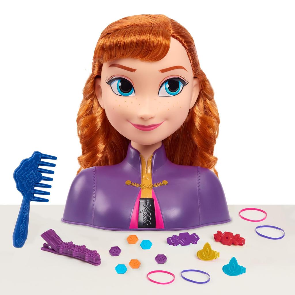Just Play Disney Frozen 2 Anna Styling Head, Princess Toy for Girls, Stylish Hair Accessory [Parallel Import]