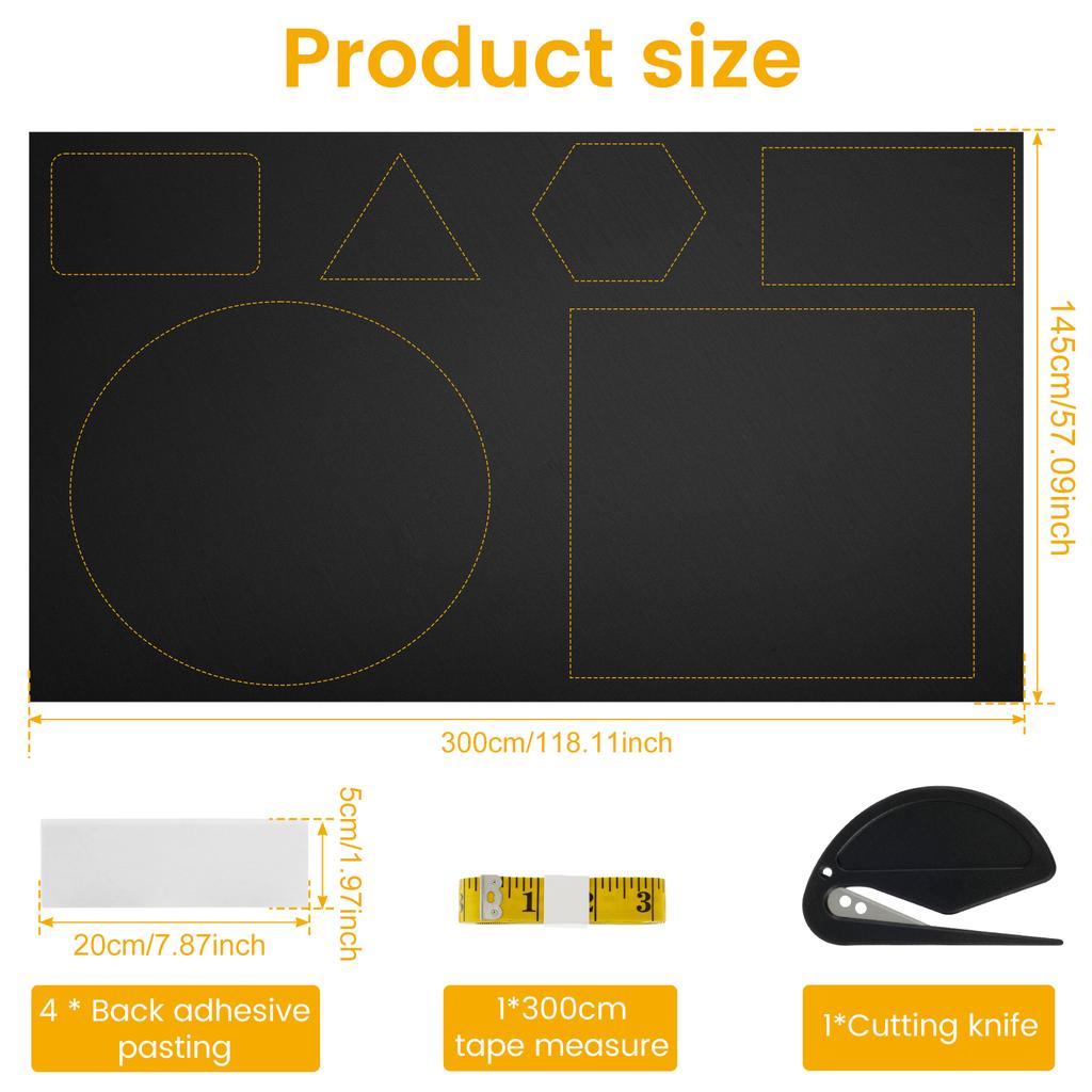 100% Blocking Curtain Self-adhesive Privacy Protection Opaque Window Sticker DIY Thermal Insulated Black Window Covering NEW