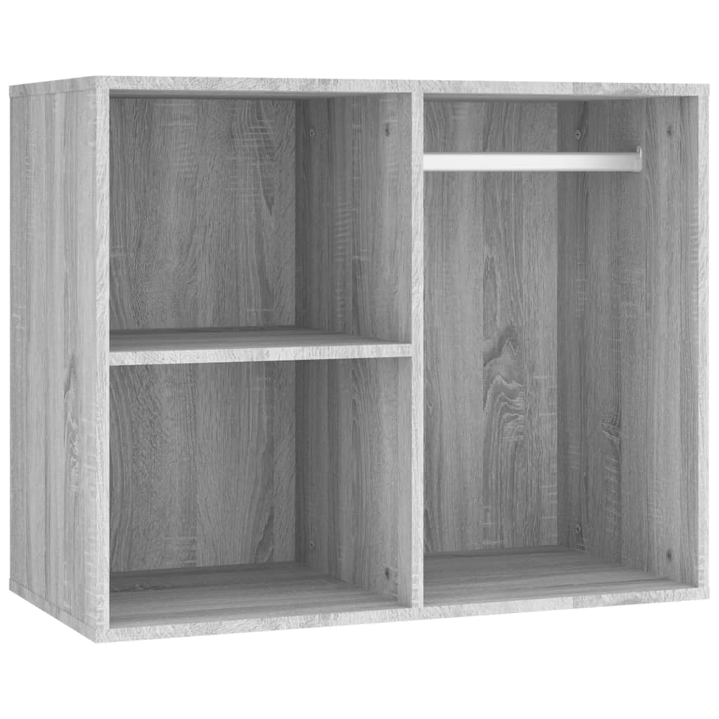 Makeup Table Set with LED Lighting Gray Sonoma Wood Based Material