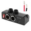 Cigar Lighter Socket Splitter 3 in 1 Multifunction USB Car Charger Voltmeter Power Adapter