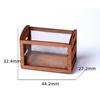 Mini Iron Mesh Wooden Frame Storage Box Storage Box Doll House Decoration Toy Miniature