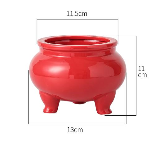 1pc Ceramic Incense Burner Decorations Buddhist Hall Utensils Temple Sacrifice Home Decor Pray for Auspiciousness Feng Shui