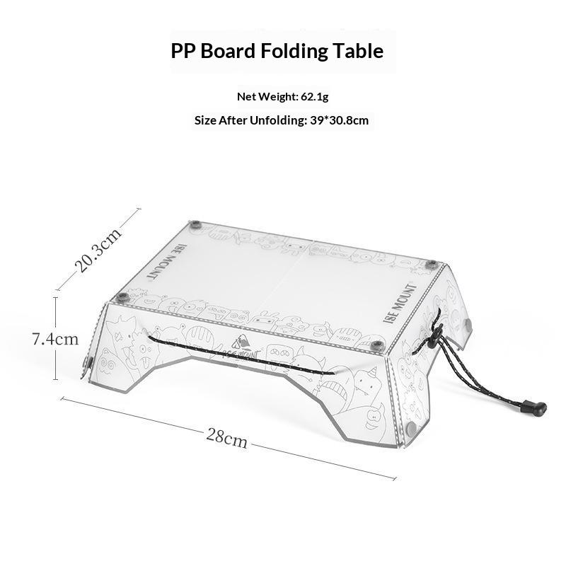 Ultralight Pp Folding Camping Table Mini Portable Heavy Duty For Hiking Picnic Outdoor Travel Gear