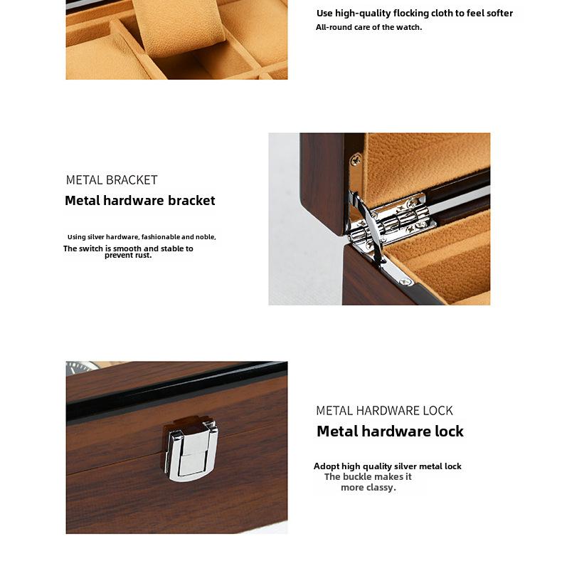 Aufbewahrungsbox für Holzuhren - Erhältlich mit 3, 5, 6, 8, 10 und 12 Fächern zur Ausstellung und Präsentation