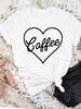 AM Coffee PM Red Wine TShirt Casual Short Sleeve Y2k Tops Womens Clothing Simple Design Fashion Harajuku White Graphic Tees