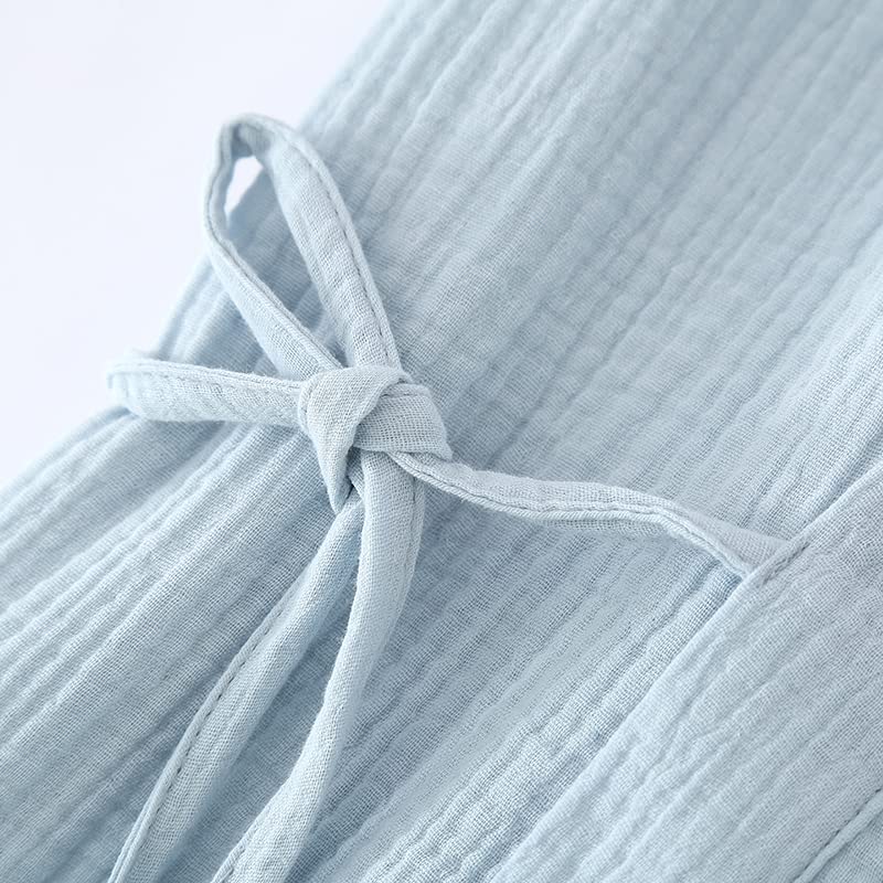 Pijamale Dublu Gaze pentru Bărbați și Terry Sensitive Cadou Închis Scurt Stil Japonez Femei, 100% Bumbac, Pânză, Îmbrăcăminte de Casă, Îmbrăcăminte Post-Baie, Îmbrăcăminte de Casă,