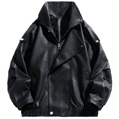 Nuova Giacca da Volo a Due Stelle da Uomo Primavera e Autunno Top Giacca in Pelle Workwear e Molti Casual