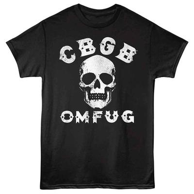 CBGB - Schädel - Amerikanische Klassiker - Frontdruck Schwarz Erwachsenen Kurzarm-T-Shirt