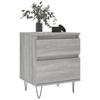 Nightstand Gray Sonoma 40 x 35 x 50 cm Particleboard