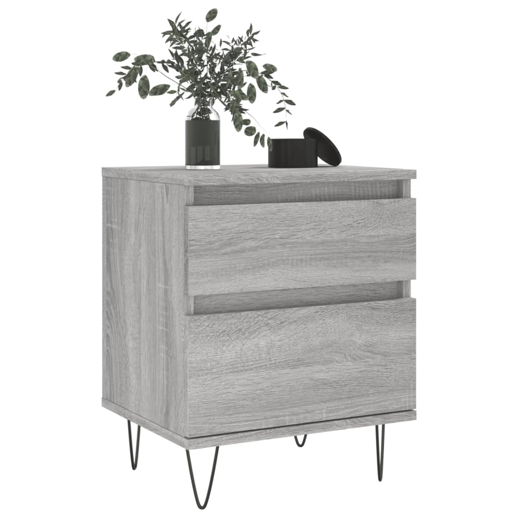 Nightstand Gray Sonoma 40 x 35 x 50 cm Particleboard