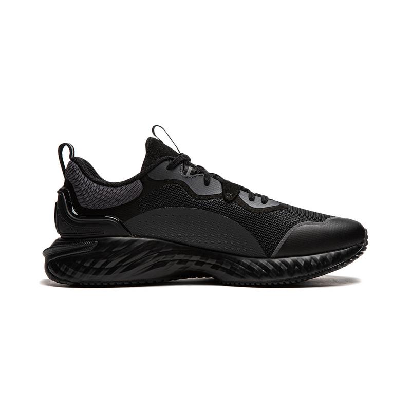Li-Ning Comfortable Fashionable Simple Non-Slip Wear-Resistant Lightweight Low-Top Casual Shoes Men Casual Shoes Black AGLU187-4