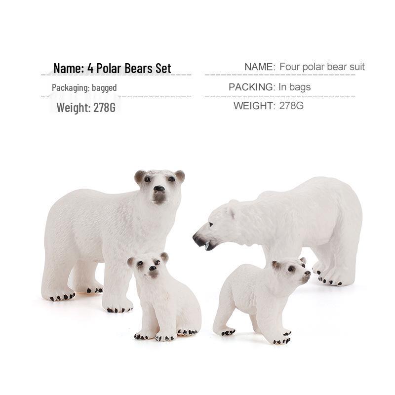 Cognitive Marine Animal & Polar Bear Toy Figurines Set for Early Childhood Education