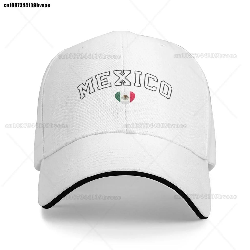 Mexico Flag Caps EST.1821 Retro Cowboy Washed Baseball Caps Female Sport Denim Sunscreen Hats Spring Summer Cap Unisex Trucker Cap