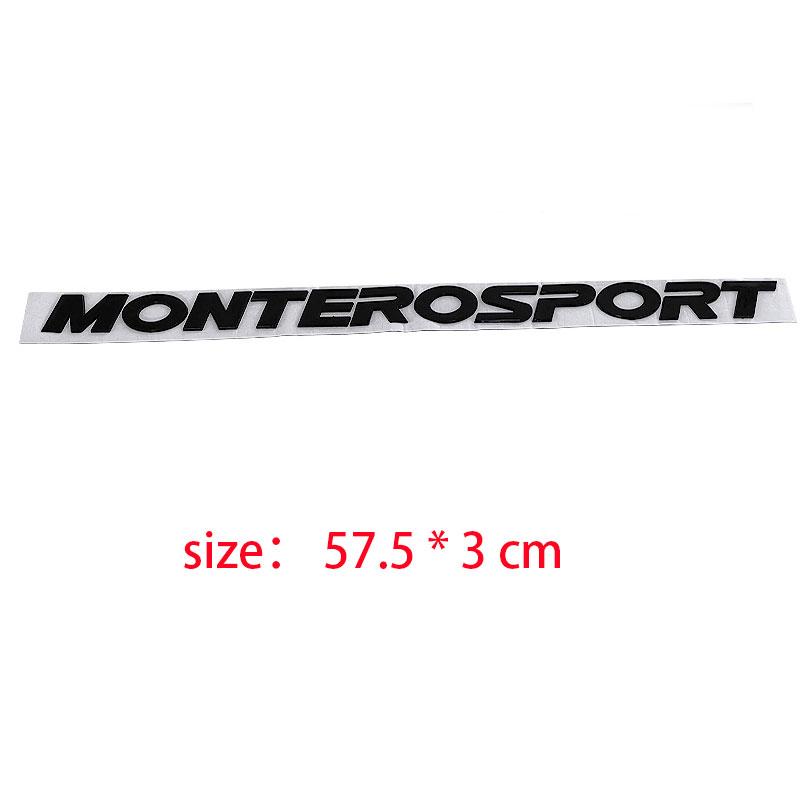 Odznaka z literami MONTERO SPORT dla logo Mitsubishi MONTEROSPORT etykieta na klapę bagażnika osłona maski samochodu logo do modyfikacji naklejki samochodowe