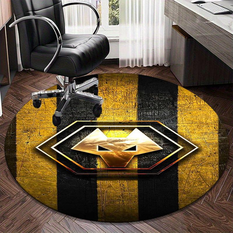 1PC round rug Powerful Symbol Design Printed Round Area Rug ,Rug For Home Office, Round Chair Rug, Decorative Carpet Fan gifts Christmas gift