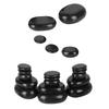 20Pcs/Set Hot Spa Black Basalt Oval Shape Stone Essential Oil Pedicure Massage