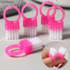 Nail Art Tool Portable Mini Croissant Brush Nail Art Multifunctional Translucent Clean Nail Plastic Dust Brush Tool