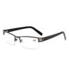 New Reading Glasses High End Business Covered Glasses Resin Read Eyeglasses Metal Half Frame Presbyopia Hyperopia Eyewear +1.0