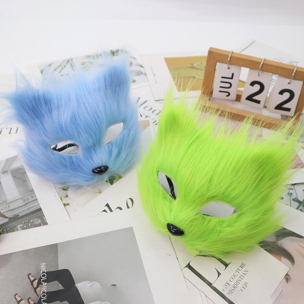 Halloween Animal Cosplay Fox Shape Half Face Eye Mask Sexy Cat Animal Mask Christmas Carnival Party Roleplay Costume Props