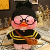 30 cm Rosa Pato Gelb Lalafanfan Pato Cafe Girl Plüschtier Süße Kawaii Lalafanfan Puppe trägt Brille trägt Kleidung Spielzeug Geschenk