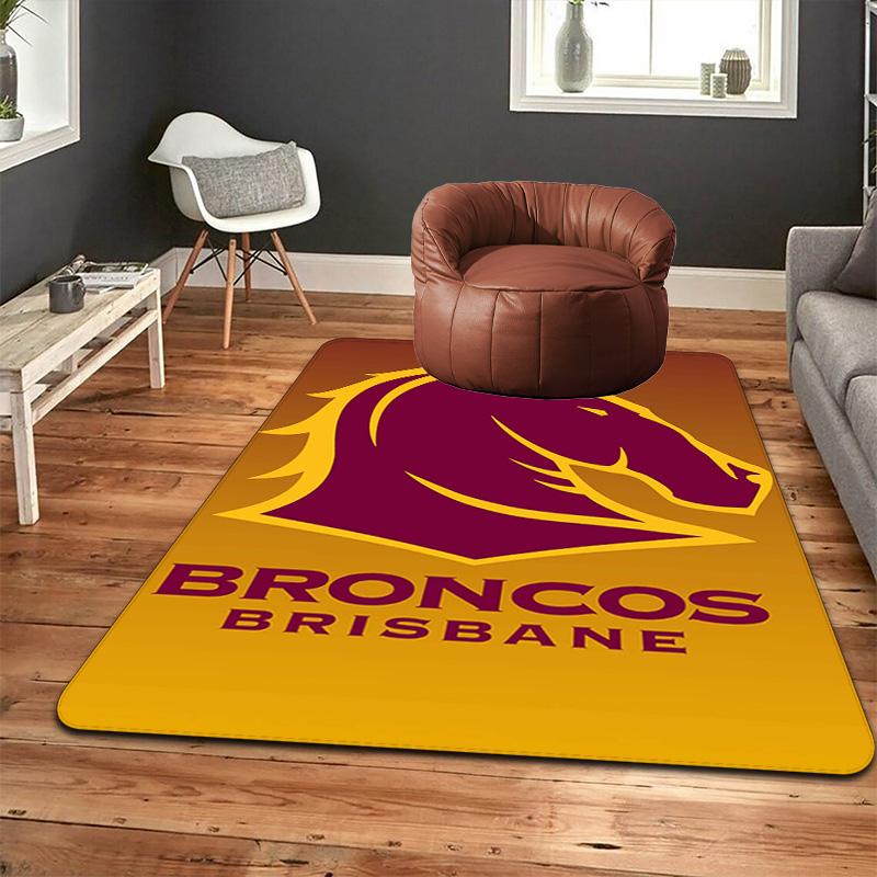 Brisbane Broncos Rug Floor Mat for Living Room or Bedroom Soft and Comfortable Carpet a Gift for Birthday and Holiday.ZFF0913137