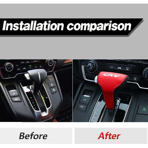 Gear Shift Knob Cover Automatic Transmission Boots Shift Lever Leather Sheath Accessories Fit for Honda CR-V CRV 2017 2018 2019 2020 2021