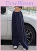 Streetwear Casual Pants With Elastic Waist For Women 2025 Summer Loose Fit Cotton Blend