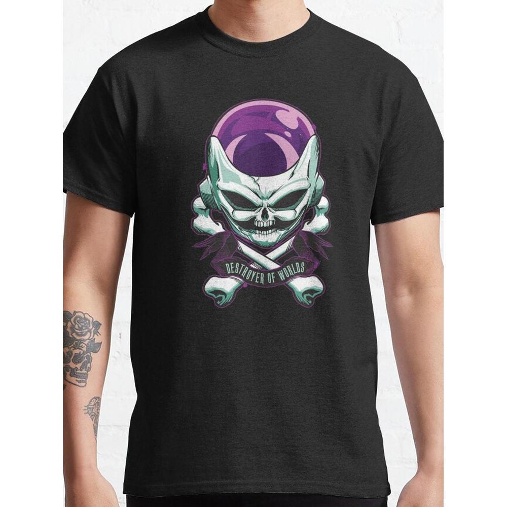 

Frieza Skull T-Shirt,Soft Breathable & Fade-Resistant, Classic Fit for Daily Casual Wear S