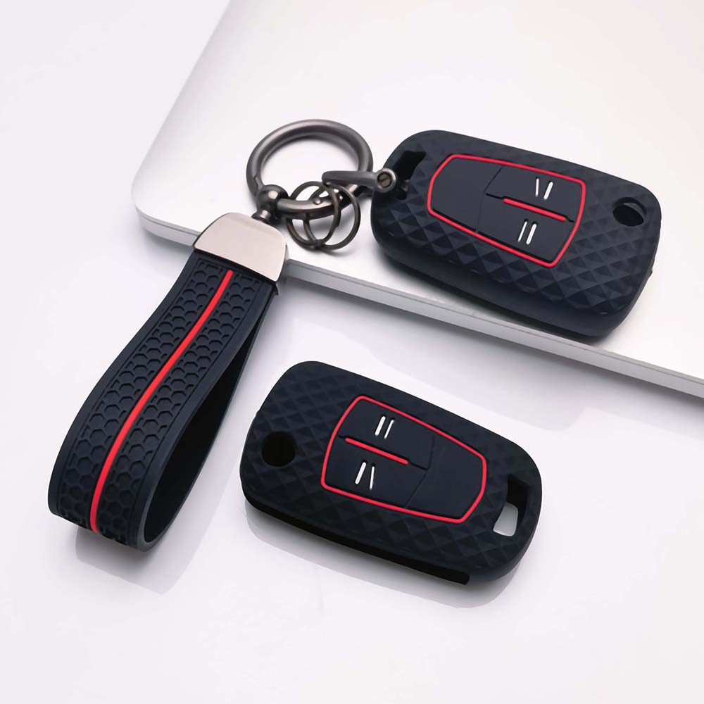 Key Cover Keychain for Opel Astra H Corsa D Vectra C Zafira B Zafira Anti-Scratch Guard Shockproof Protection Soft Grip Texture Responsive