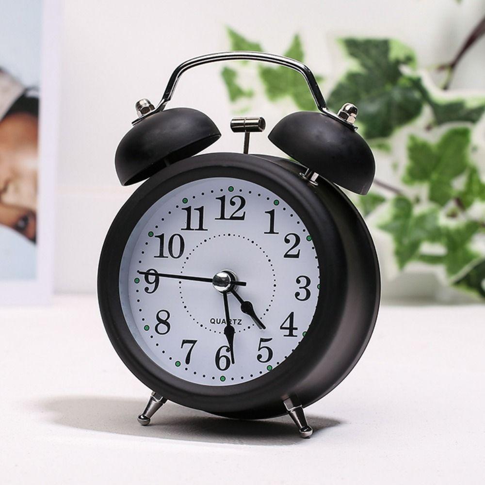 Creative Retro Alarm Clock Super Loud Silent Table Clock Time Planning Clock  Room Decoration