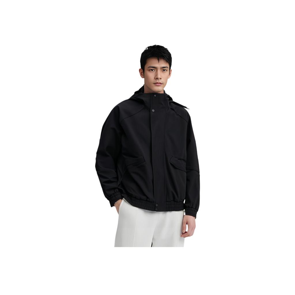 Li Ning Kung Fu Series Solid Color Loose Breathable Comfortable Jacket Men Jacket Black AJDU305-2