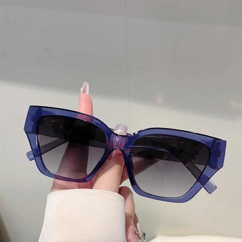 Cat Eye Sunglasses Women Fashion Vintage Candy Color Rim Decor Shades Trendy Outdoor Brand Design Gradient Sun Glasses