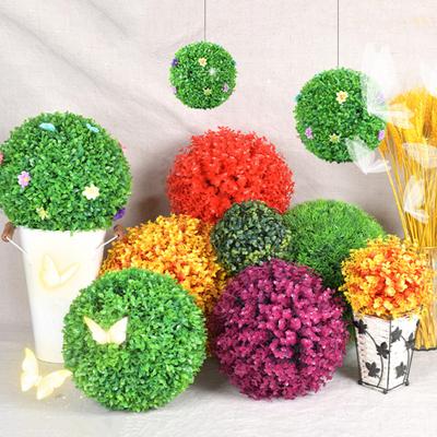 Simulated Grass Ball Faux Topiary Plant Ball Realistic Artificial Plant Balls