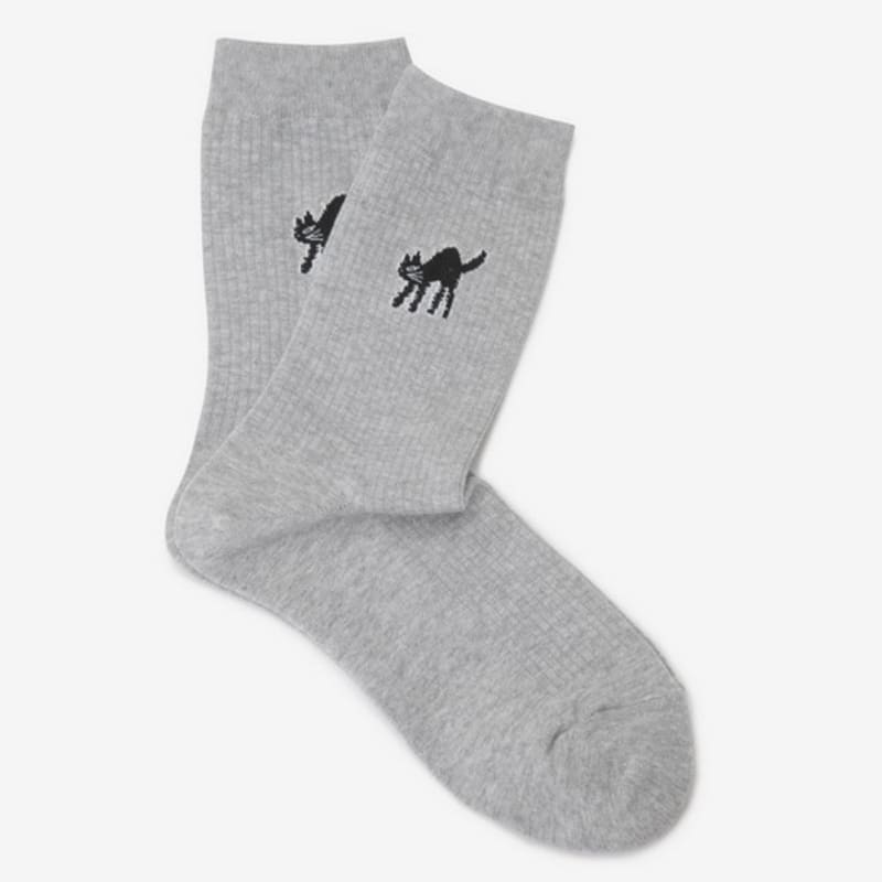 LUVM MITCHI LONG SOCKS 2_MELANGE GRAY